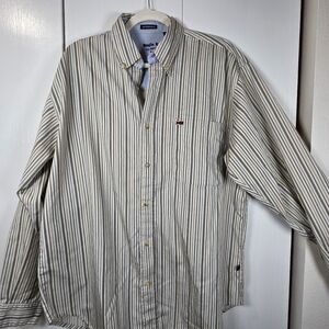 Vintage 90s Bugle Boy Classics Mens Long Sleeve Button-Up Shirt Streetwear Retro
